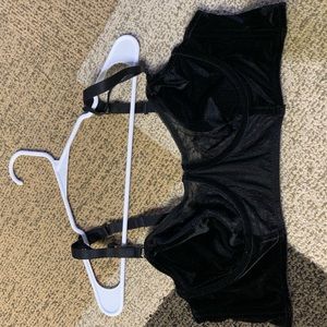 Black velvet lace torrid bralette